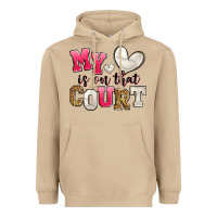My Heart Is On That Court Volleyball Heavyweight Hoodie | Teevron