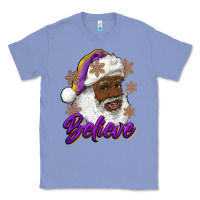 Colony Blue believe purple and gold african american santa Classic Tee - RanaPortraitStore