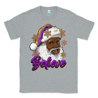 Heather Grey believe purple and gold african american santa Classic Tee - RanaPortraitStore