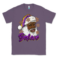 Lavender believe purple and gold african american santa Classic Tee - RanaPortraitStore