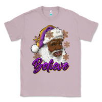 Lilac believe purple and gold african american santa Classic Tee - RanaPortraitStore