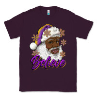 Plum believe purple and gold african american santa Classic Tee - RanaPortraitStore