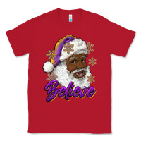 Red believe purple and gold african american santa Classic Tee - RanaPortraitStore
