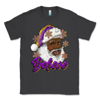 Smoke believe purple and gold african american santa Classic Tee - RanaPortraitStore