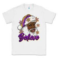 White believe purple and gold african american santa Classic Tee - RanaPortraitStore