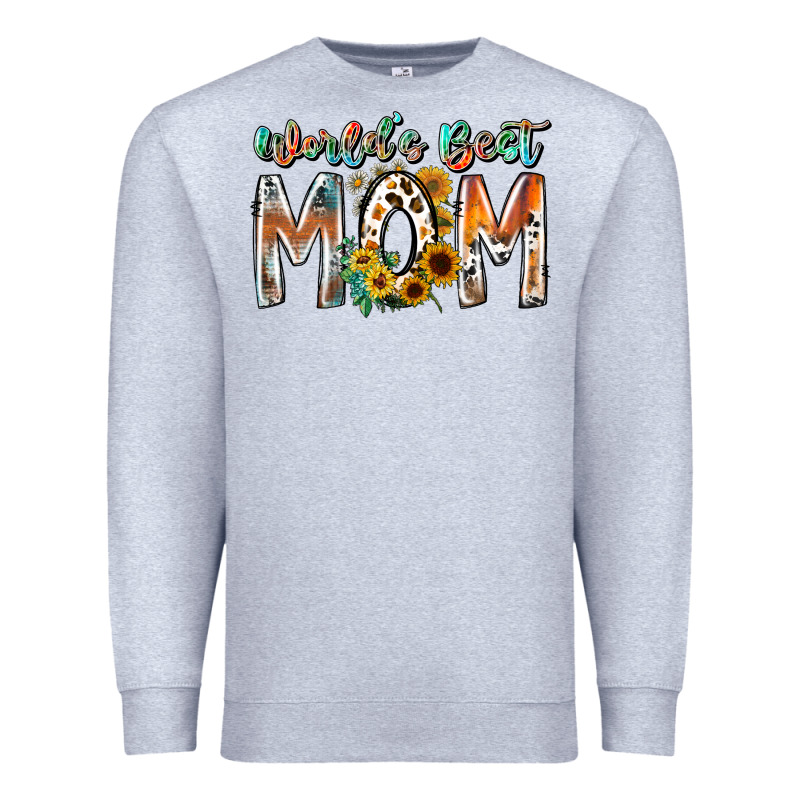 World Is Best Mom Premium Sweatshirt by RacoonDesign | Teevron