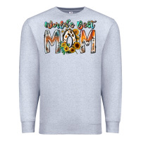 Heather Grey world is best mom Premium Sweatshirt - RacoonDesign