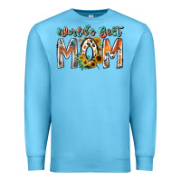 Ocean Blue world is best mom Premium Sweatshirt - RacoonDesign