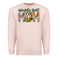 Pale Pink world is best mom Premium Sweatshirt - RacoonDesign