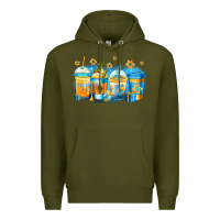 Army Green hanukkah coffee Premium Hoodie - Jasminsmagicworld