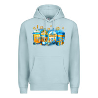 Blue Mist hanukkah coffee Premium Hoodie - Jasminsmagicworld