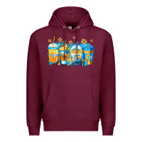 Burgundy hanukkah coffee Premium Hoodie - Jasminsmagicworld