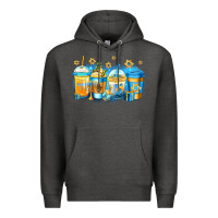 Charcoal Heather hanukkah coffee Premium Hoodie - Jasminsmagicworld