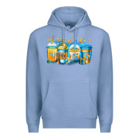 Colony Blue hanukkah coffee Premium Hoodie - Jasminsmagicworld