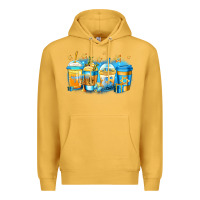Mustard hanukkah coffee Premium Hoodie - Jasminsmagicworld
