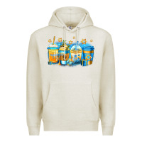 Oatmeal Heather hanukkah coffee Premium Hoodie - Jasminsmagicworld