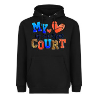 Black my heart is on that court basketball Heavyweight Hoodie - Zillion Design Studio