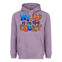 Lavender my heart is on that court basketball Heavyweight Hoodie - Zillion Design Studio