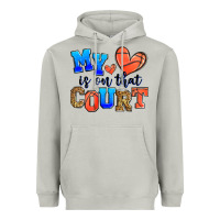 Moon Dust my heart is on that court basketball Heavyweight Hoodie - Zillion Design Studio