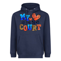 Navy my heart is on that court basketball Heavyweight Hoodie - Zillion Design Studio