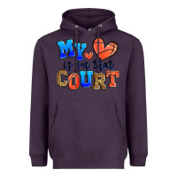 Plum my heart is on that court basketball Heavyweight Hoodie - Zillion Design Studio