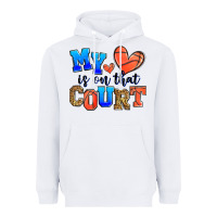 White my heart is on that court basketball Heavyweight Hoodie - Zillion Design Studio