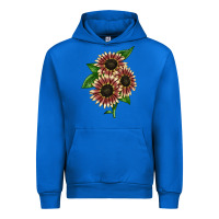 Cobalt strawberry blonde sunflower Urban Hoodie - LillyAllenDesigns