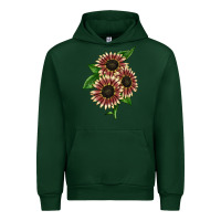Forest Green strawberry blonde sunflower Urban Hoodie - LillyAllenDesigns