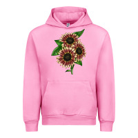Fuchsia Pink strawberry blonde sunflower Urban Hoodie - LillyAllenDesigns
