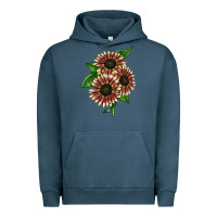 Pigment Midnight Navy strawberry blonde sunflower Urban Hoodie - LillyAllenDesigns
