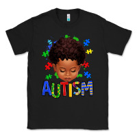 Black autism afro kid full face Classic Tee - texasbilliewilder
