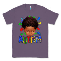 Lavender autism afro kid full face Classic Tee - texasbilliewilder
