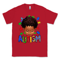 Red autism afro kid full face Classic Tee - texasbilliewilder