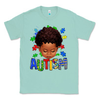 Seafoam autism afro kid full face Classic Tee - texasbilliewilder