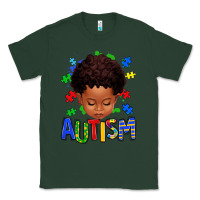 Sports Green autism afro kid full face Classic Tee - texasbilliewilder