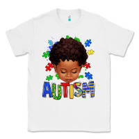White autism afro kid full face Classic Tee - texasbilliewilder