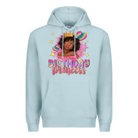 Blue Mist birthday princess with afro girl Premium Hoodie - NancyCooperArtShop