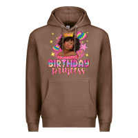 Chestnut birthday princess with afro girl Premium Hoodie - NancyCooperArtShop