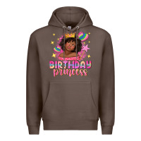 Coffee birthday princess with afro girl Premium Hoodie - NancyCooperArtShop