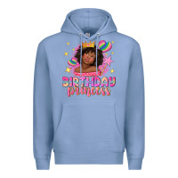 Colony Blue birthday princess with afro girl Premium Hoodie - NancyCooperArtShop