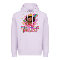 Lilac birthday princess with afro girl Premium Hoodie - NancyCooperArtShop