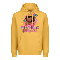 Mustard birthday princess with afro girl Premium Hoodie - NancyCooperArtShop