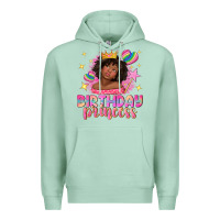 Seafoam birthday princess with afro girl Premium Hoodie - NancyCooperArtShop