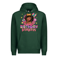 Sports Green birthday princess with afro girl Premium Hoodie - NancyCooperArtShop