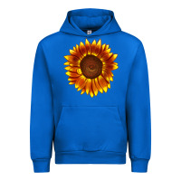 Cobalt tiger eyes sunflower Urban Hoodie - LillyAllenDesigns