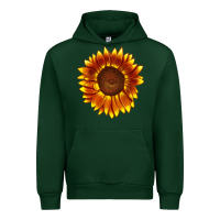 Forest Green tiger eyes sunflower Urban Hoodie - LillyAllenDesigns