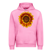 Fuchsia Pink tiger eyes sunflower Urban Hoodie - LillyAllenDesigns