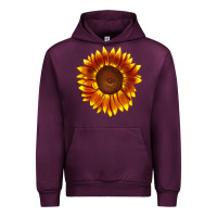 Mauve Wine tiger eyes sunflower Urban Hoodie - LillyAllenDesigns