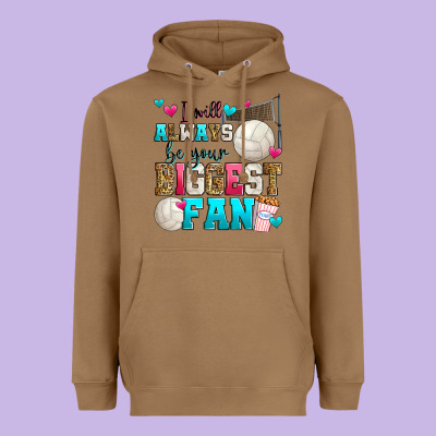 I Will Always Be Your Biggest Fan Volleyball Heavyweight Hoodie Designed By Zillion Design Studio