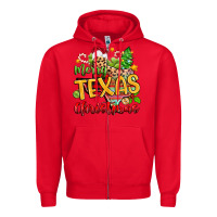 Red merry texas christmas Zipper Hoodie - Zillion Design Studio